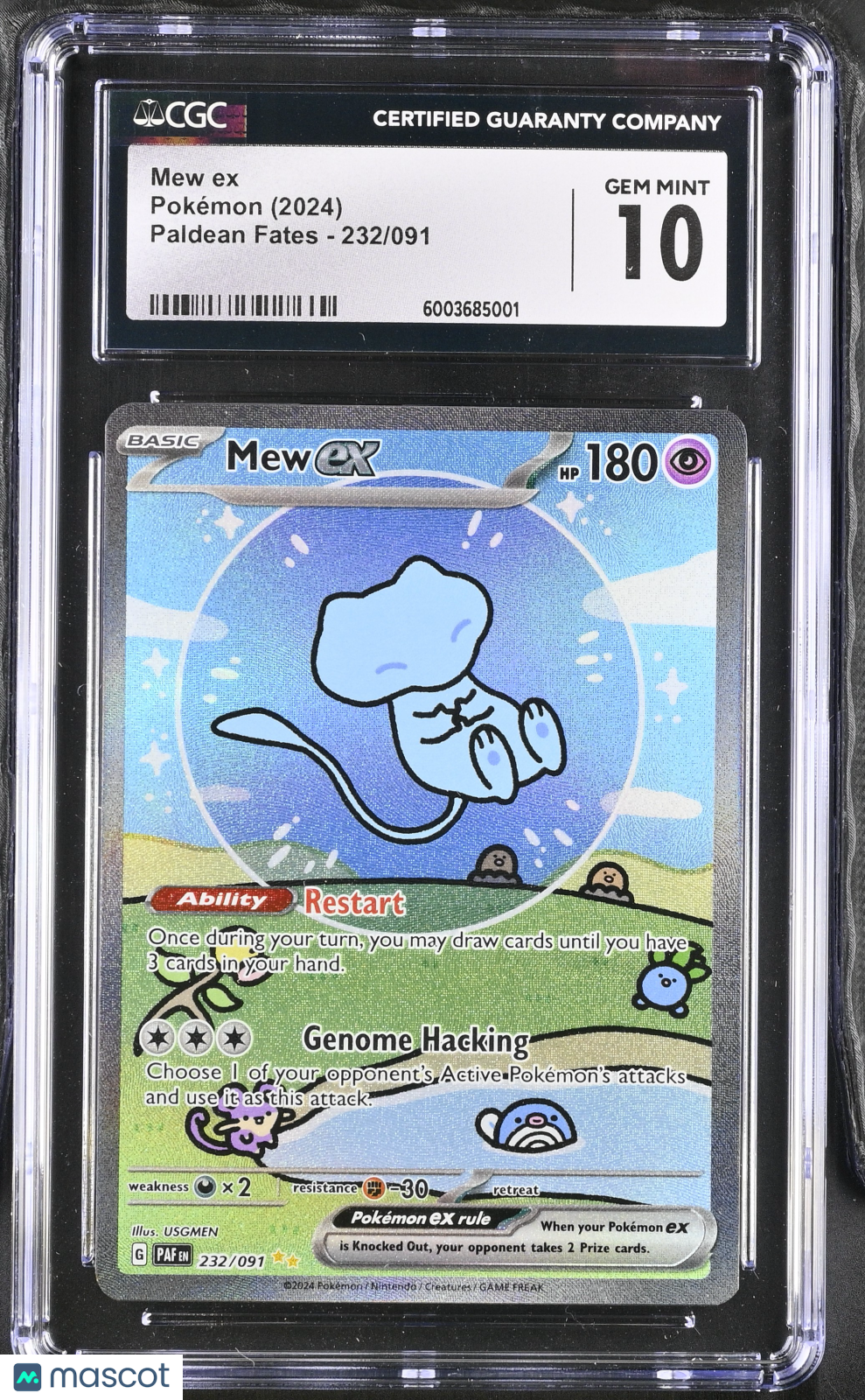 MEW EX 2024 Pokemon S&V Paldean Fates Special Illustration Rare #232 CGC 10