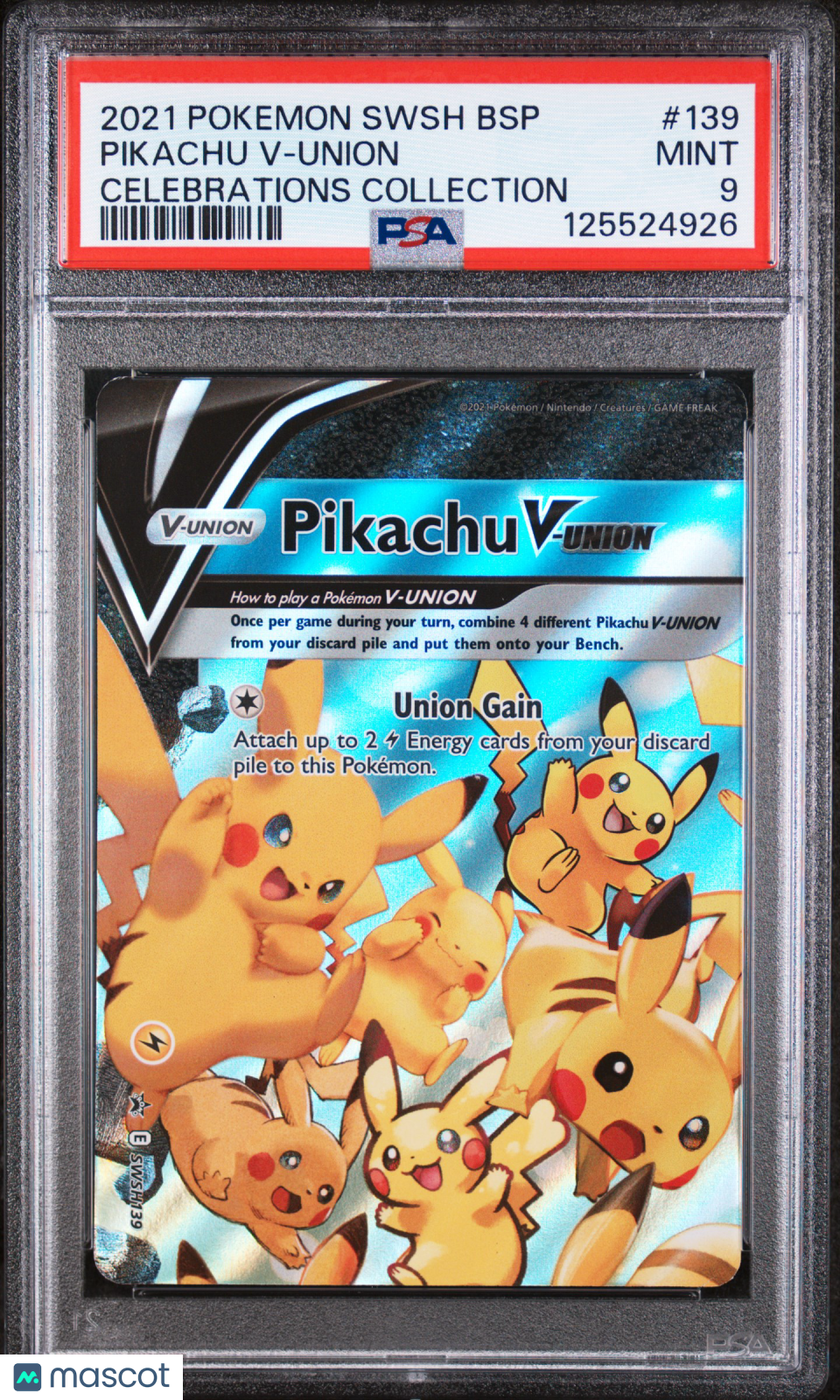 PIKACHU V-UNION 2021 Pokemon Celebrations Collection #SWSH139 PSA 9