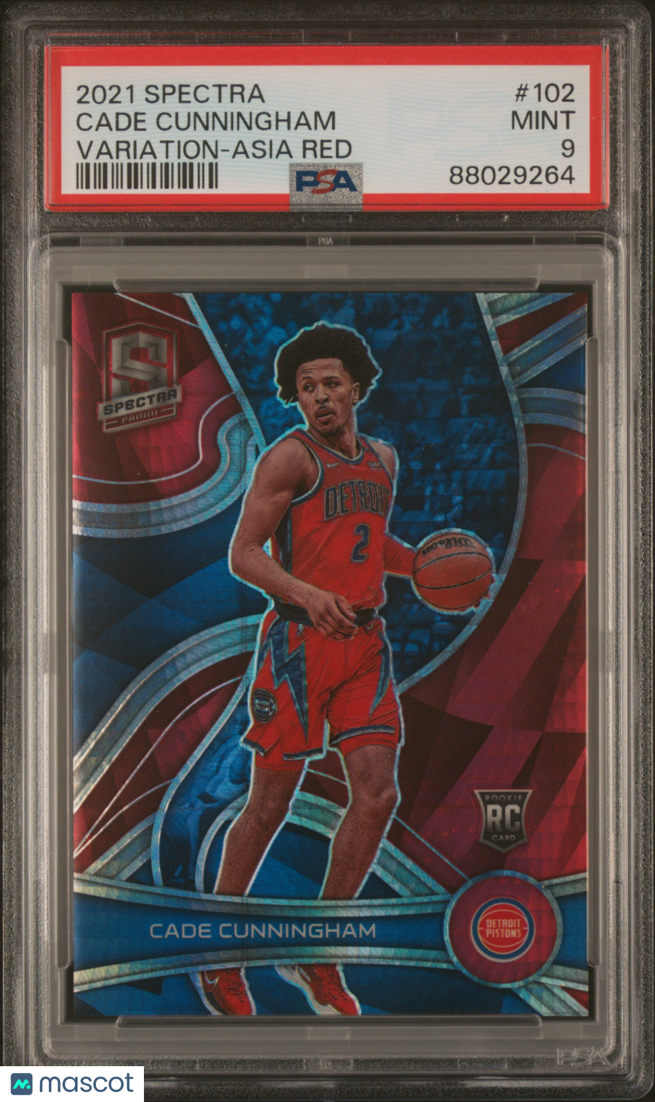 CADE CUNNINGHAM 2021-22 Panini Spectra Rookie #102 Asia Red Variation PSA 9