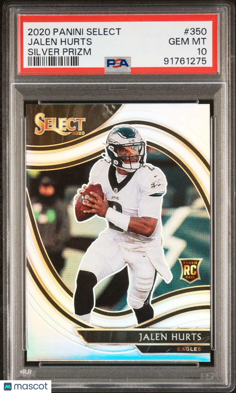 JALEN HURTS 2020 Panini Select Rookie Field Level Silver Prizm #350 PSA 10