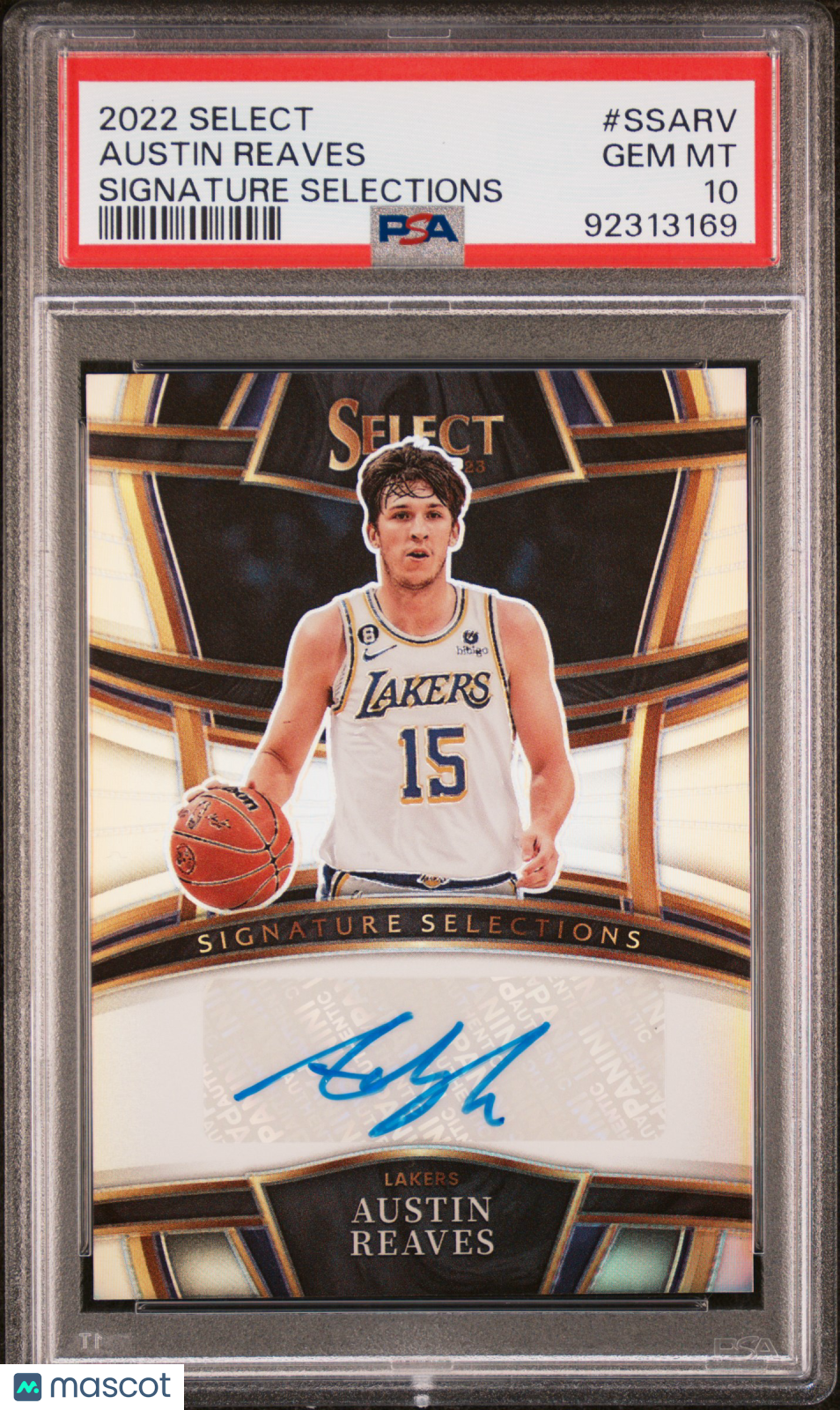 AUSTIN REAVES 2022-23 Panini Select Signature Selections Auto Prizm PSA 10