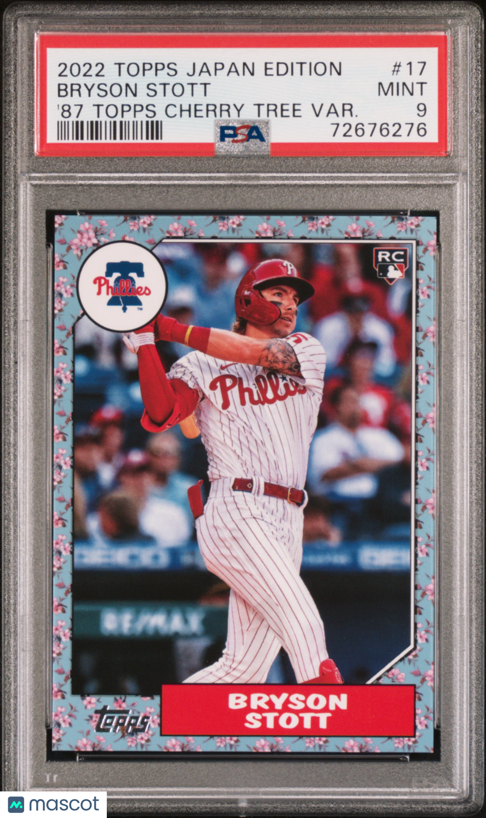 BRYSON STOTT 2022 Topps Japan Edition Cherry Tree Variation Rookie #17 PSA 9