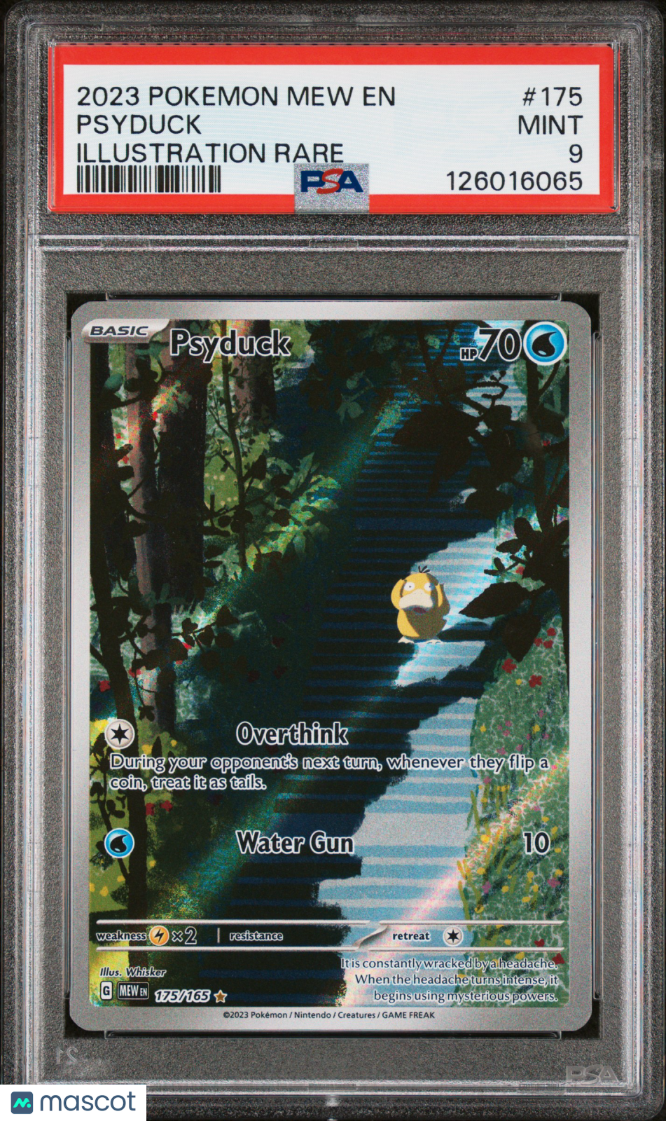 PSYDUCK 2023 Pokemon Scarlet & Violet MEW 151 #175 Illustration Rare PSA 9