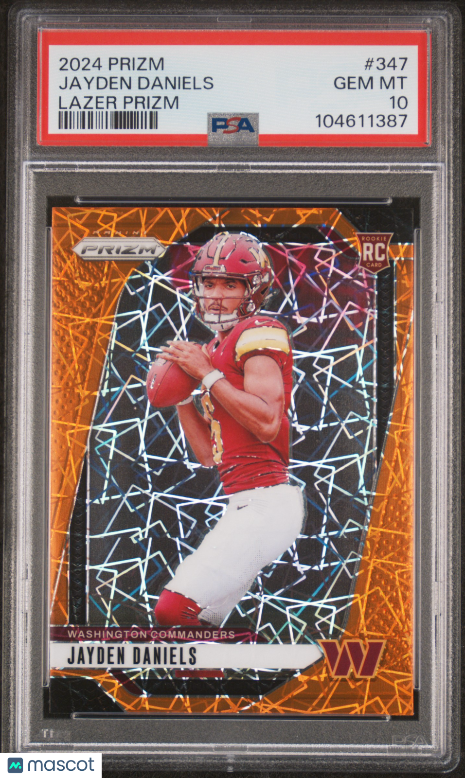 JAYDEN DANIELS 2024 Panini Prizm Lazer Rookie #347 PSA 10 Commanders