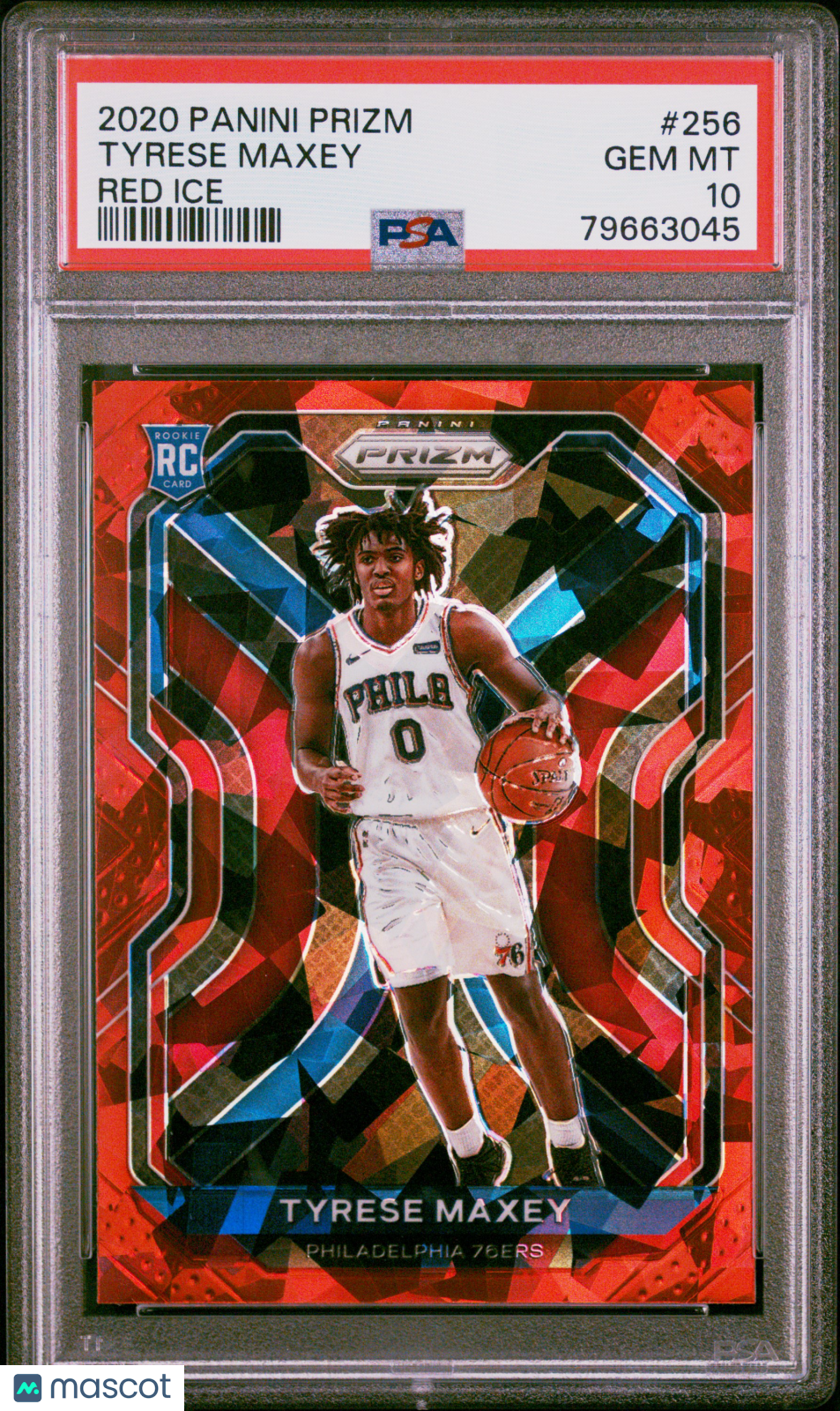 TYRESE MAXEY 2020-21 Panini Prizm Rookie Red Ice #256 PSA 10 76ers