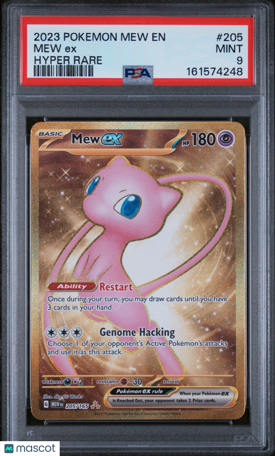 MEW EX 2023 Pokemon Scarlet & Violet 151  Hyper Rare #205 PSA 9