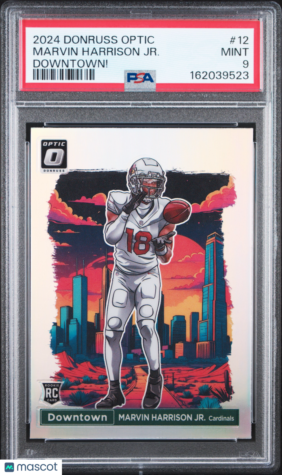 MARVIN HARRISON JR. 2024 Panini Donruss Optic Downtown Rookie SSP #12 PSA 9