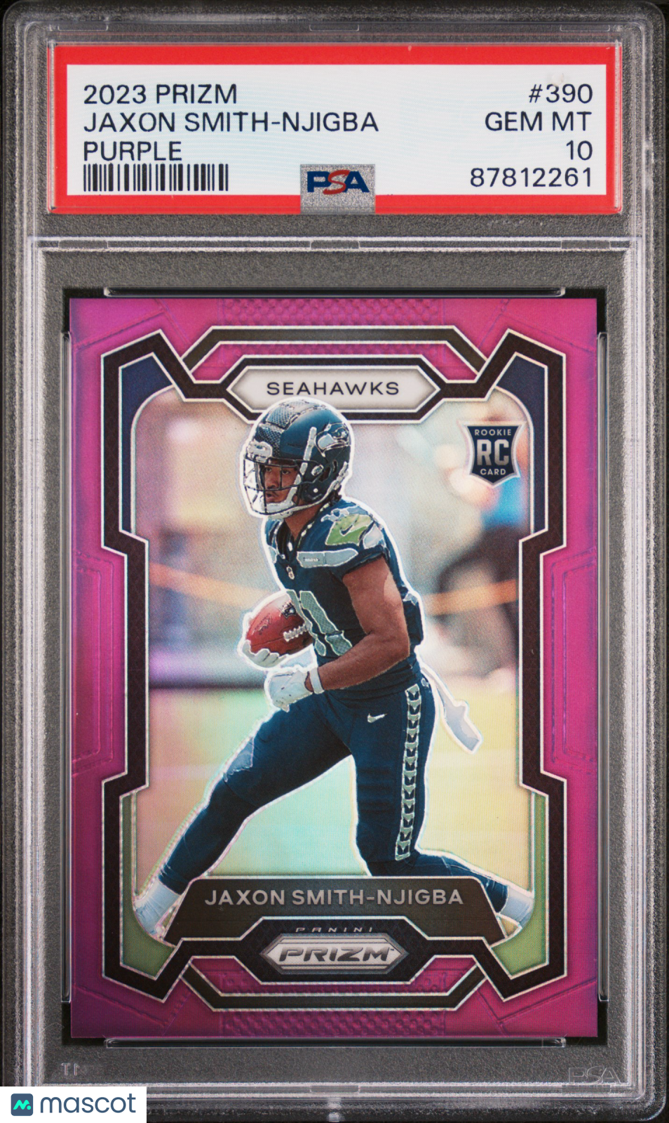 JAXON SMITH-NJIGBA 2023 Panini Prizm Rookie Purple Prizm /125 #390 PSA 10