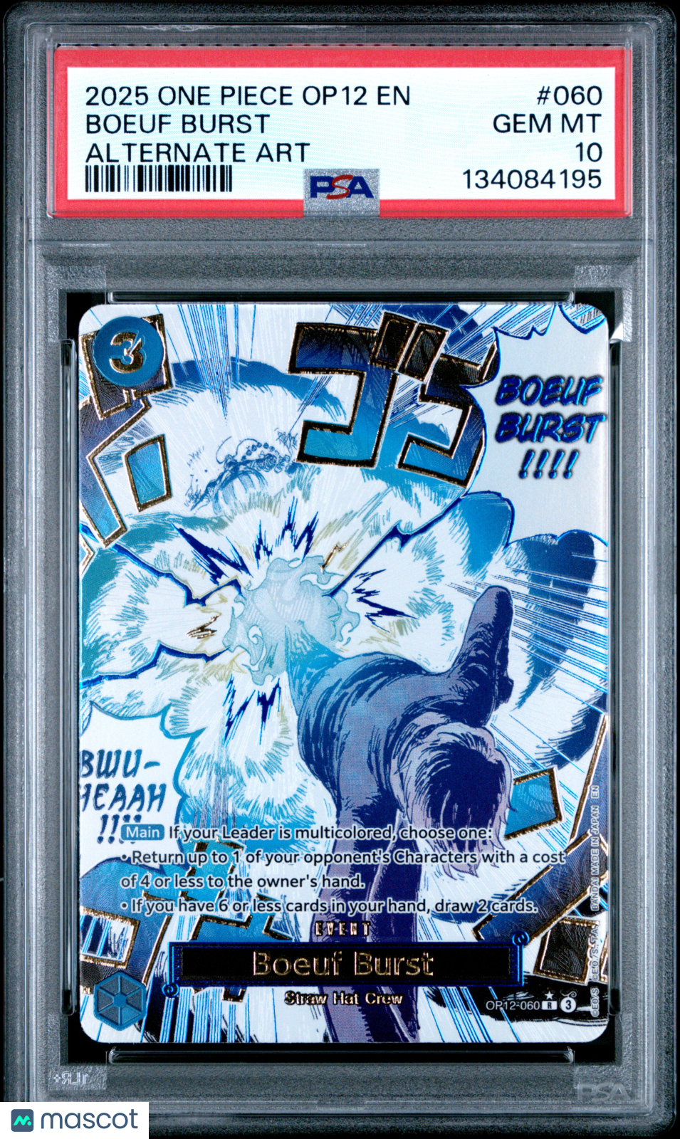 BOEUF BURST 2025 One Piece Legacy Of The Master Alternate Art #OP12-060 PSA 10