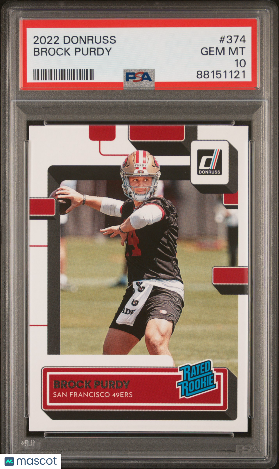 BROCK PURDY 2022 Panini Donruss Rated Rookie #374 PSA 10 49ers