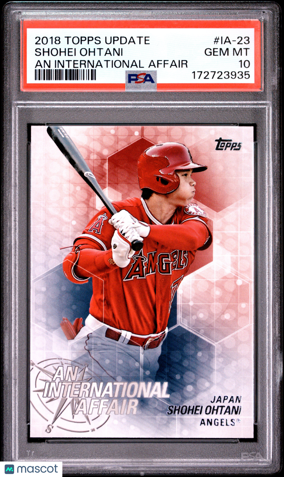 SHOHEI OHTANI 2018 Topps Update Rookie An International Affair #IA-23 PSA 10