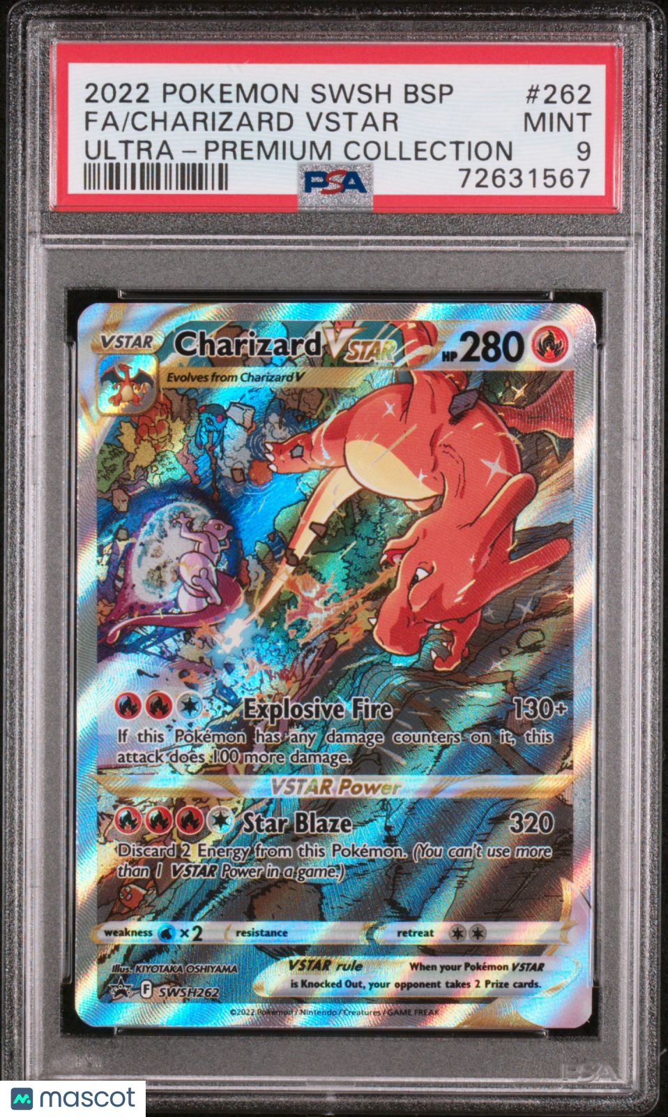 CHARIZARD VSTAR 2022 Pokemon Sword Shield Black Star Promo #SWSH262 PSA 9