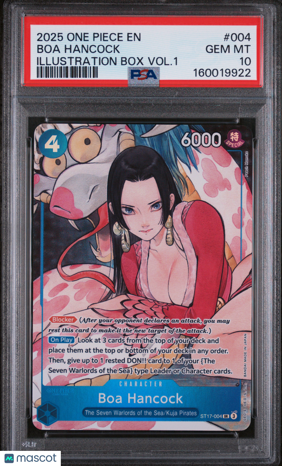 BOA HANCOCK 2025 One Piece Promo Illustration Box Vol. 1 #ST17-004 PSA 10