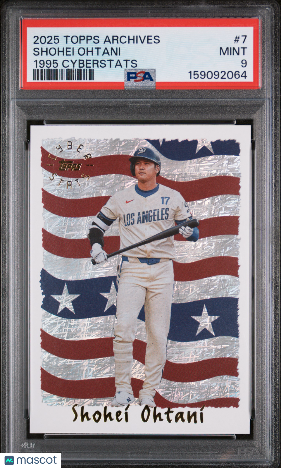 SHOHEI OHTANI 2025 Topps Archive 1995 Cyberstats #7 PSA 9 Dodgers