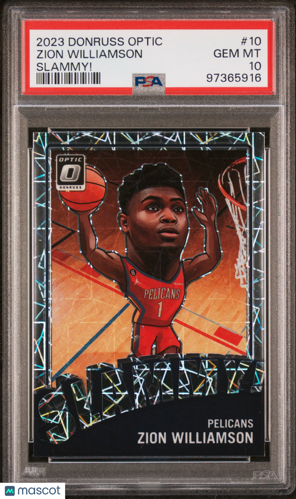 ZION WILLIAMSON 2023-24 Panini Donruss Optic Slammy Case Hit SSP #10 PSA 10