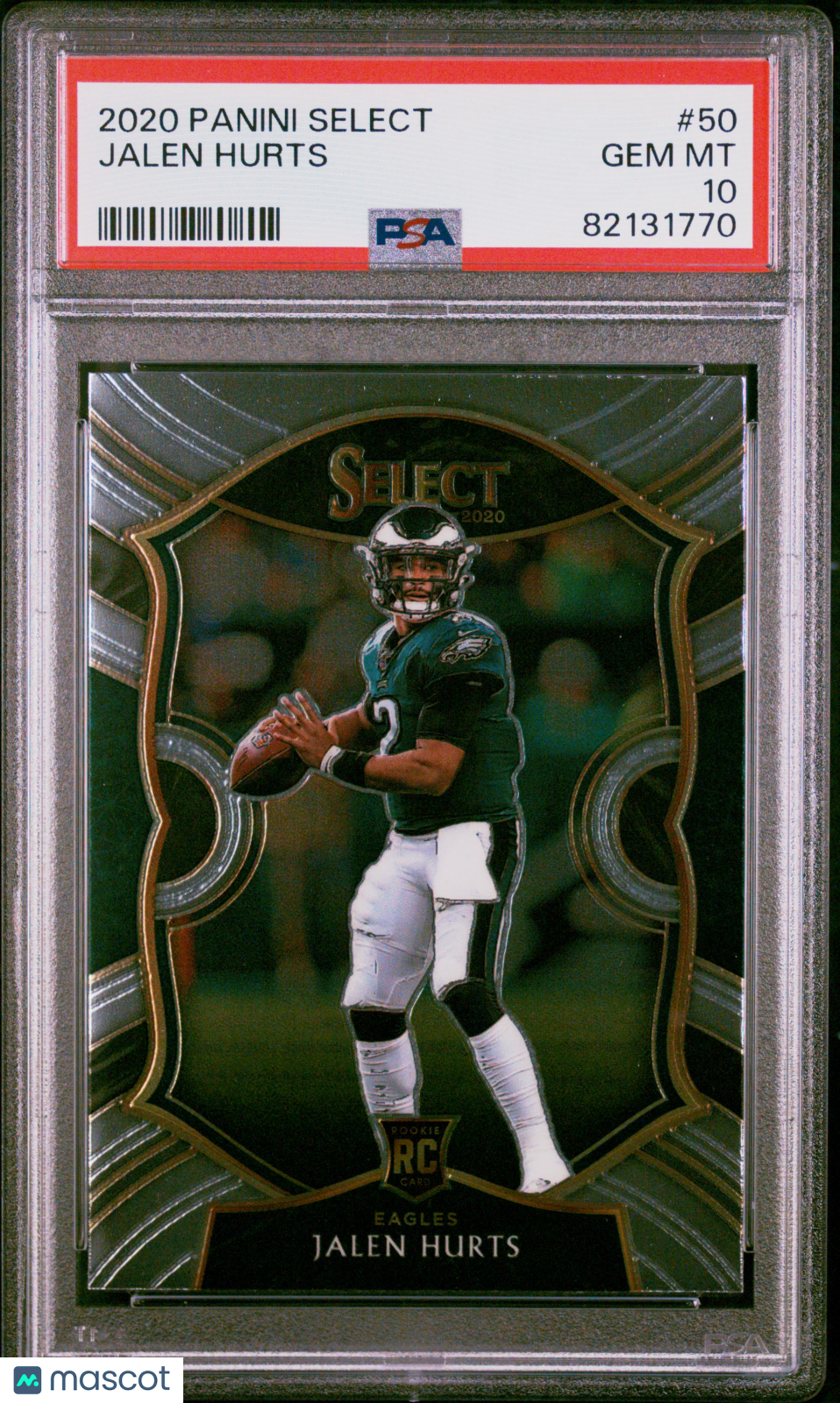 JALEN HURTS 2020 Panini Select Concourse Rookie #50 PSA 10 Eagles