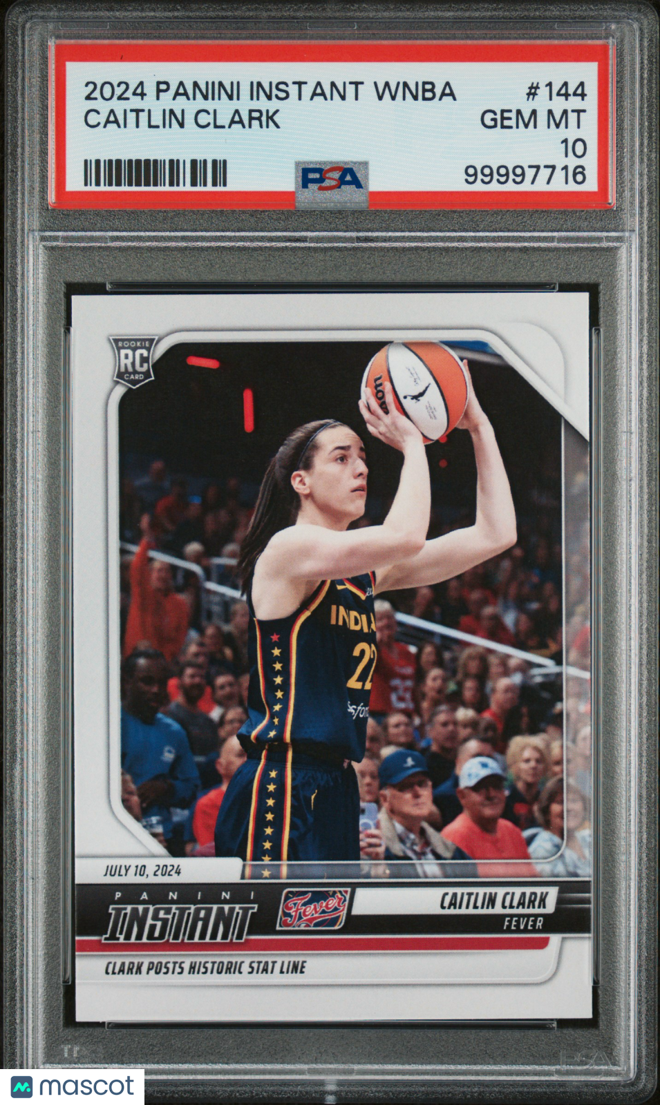 CAITLIN CLARK 2024-25 Panini Instant WNBA Rookie /14567 #144 PSA 10 Fever