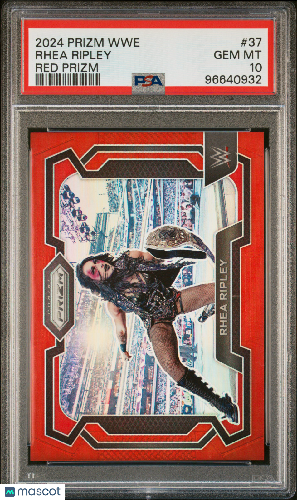 RHEA RIPLEY 2024 Panini Prizm WWE Red Prizm /299 #37 PSA 10 RAW
