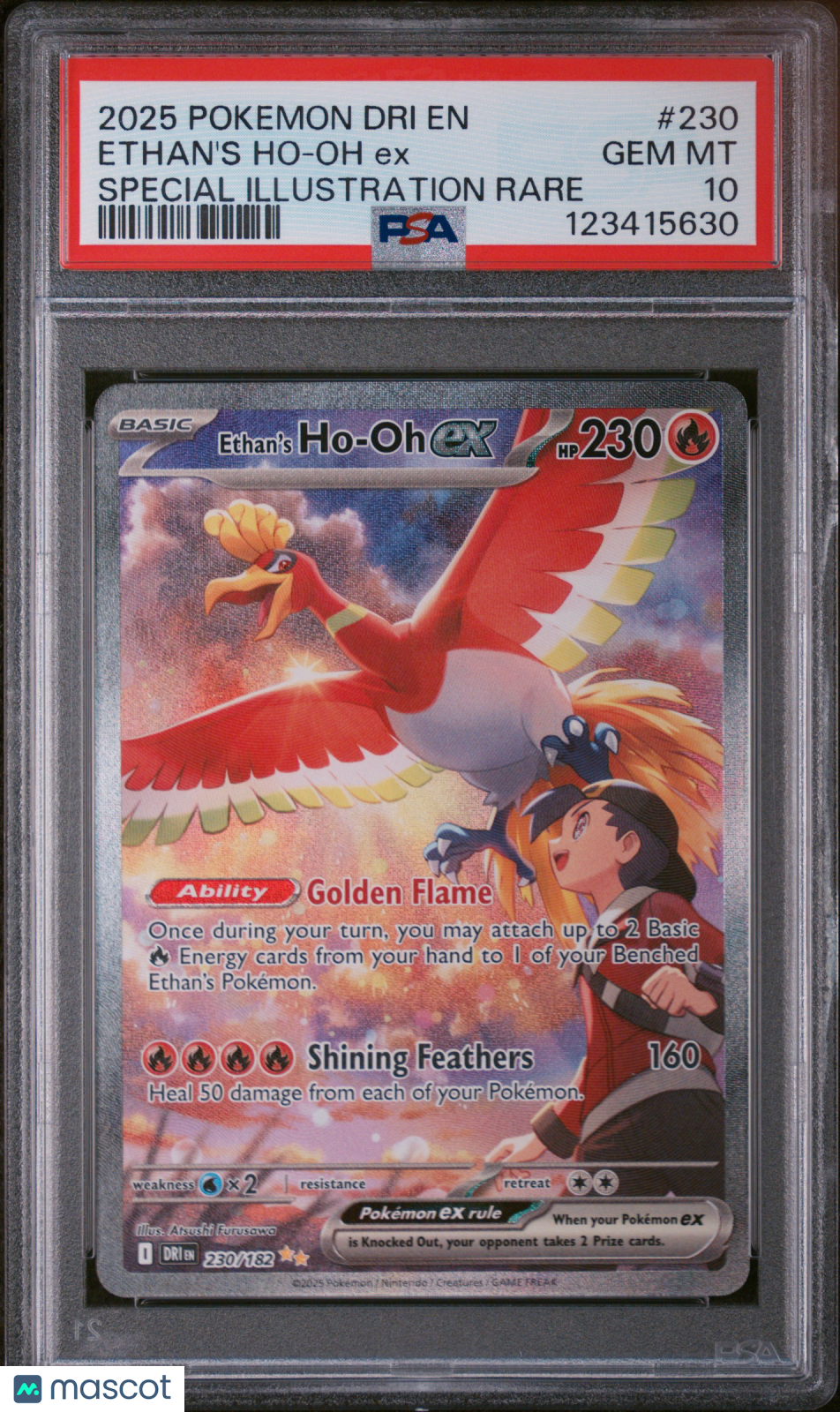 ETHAN'S HO-OH EX Pokemon Destined Rivals Special Illustration Rare #230 PSA 10