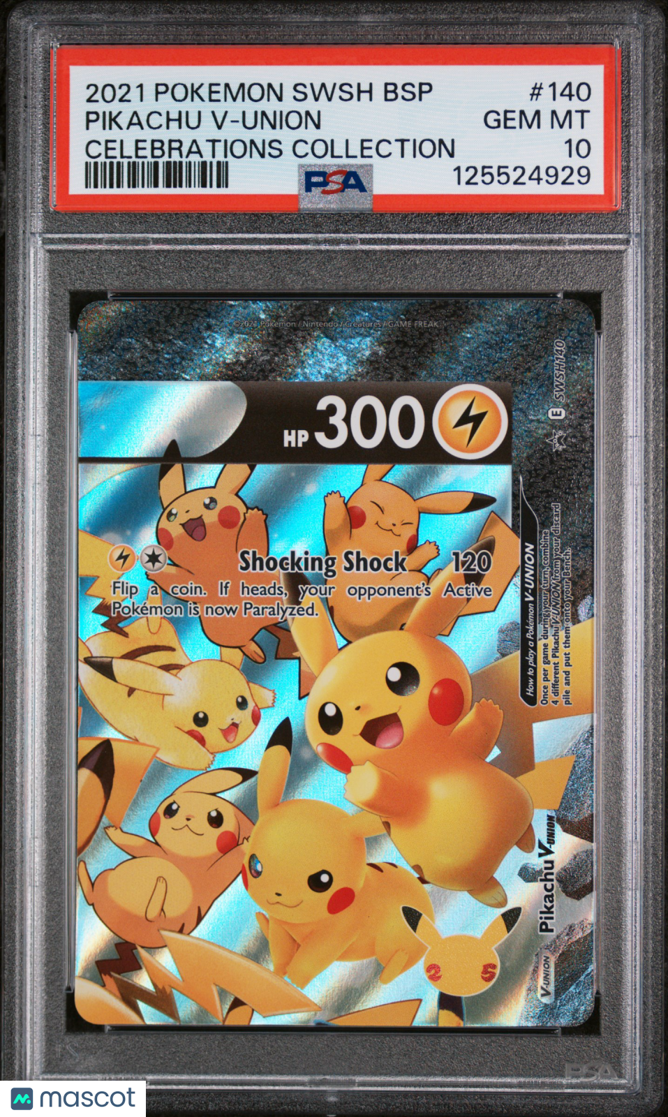 PIKACHU V-UNION 2021 Pokemon Celebrations Collection #SWSH140 PSA 10