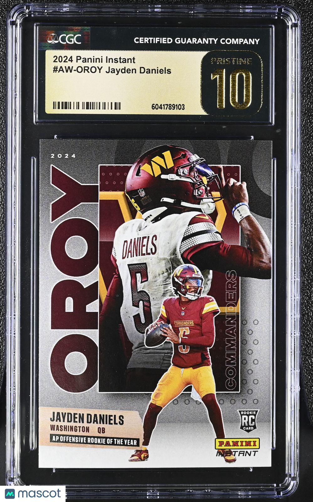 JAYDEN DANIELS 2024 Panini Instant Rookie Award Winners #AW-OROY CGC 10 Pristine