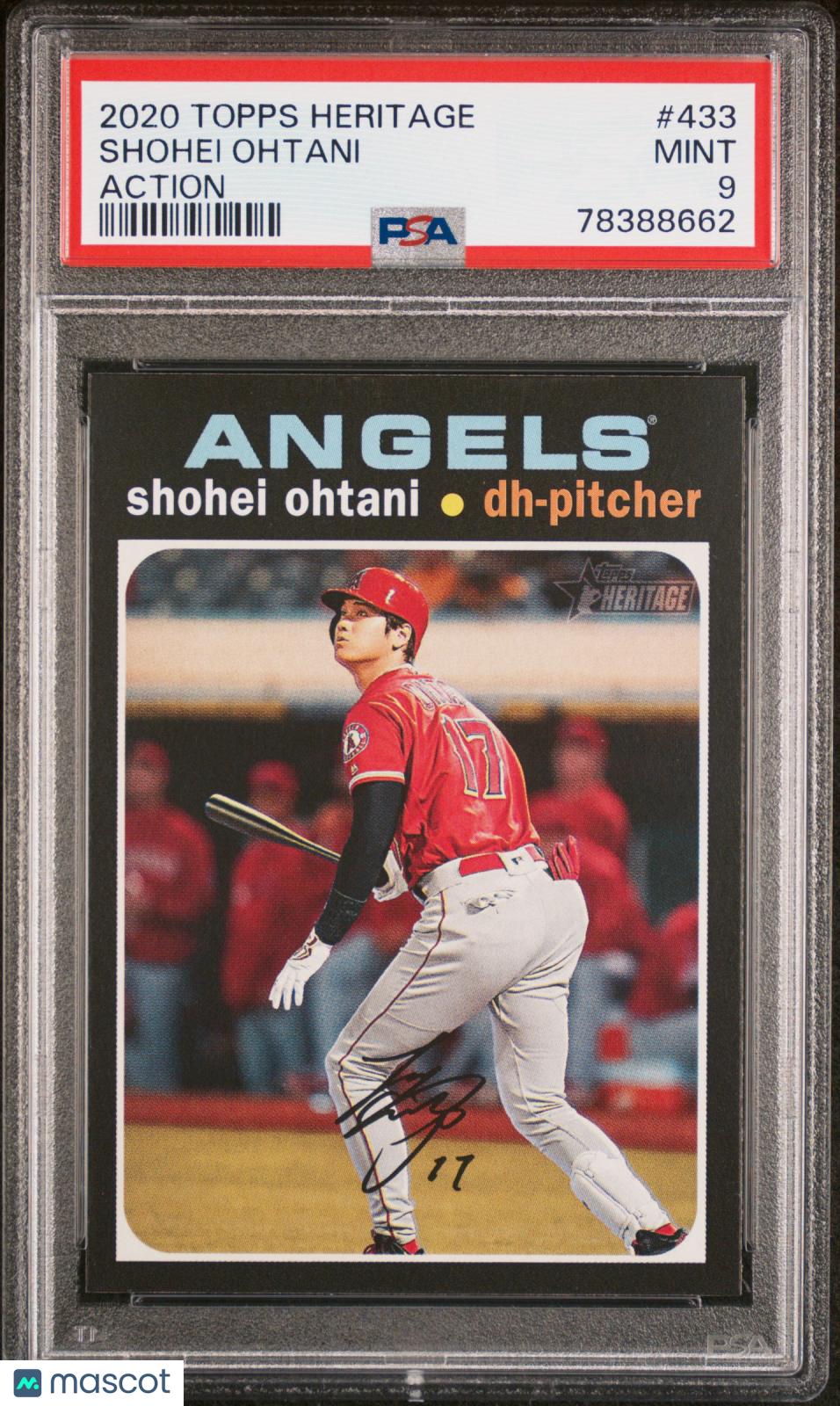 SHOHEI OHTANI 2020 Topps Heritage Action Variation #433 PSA 9 Angels