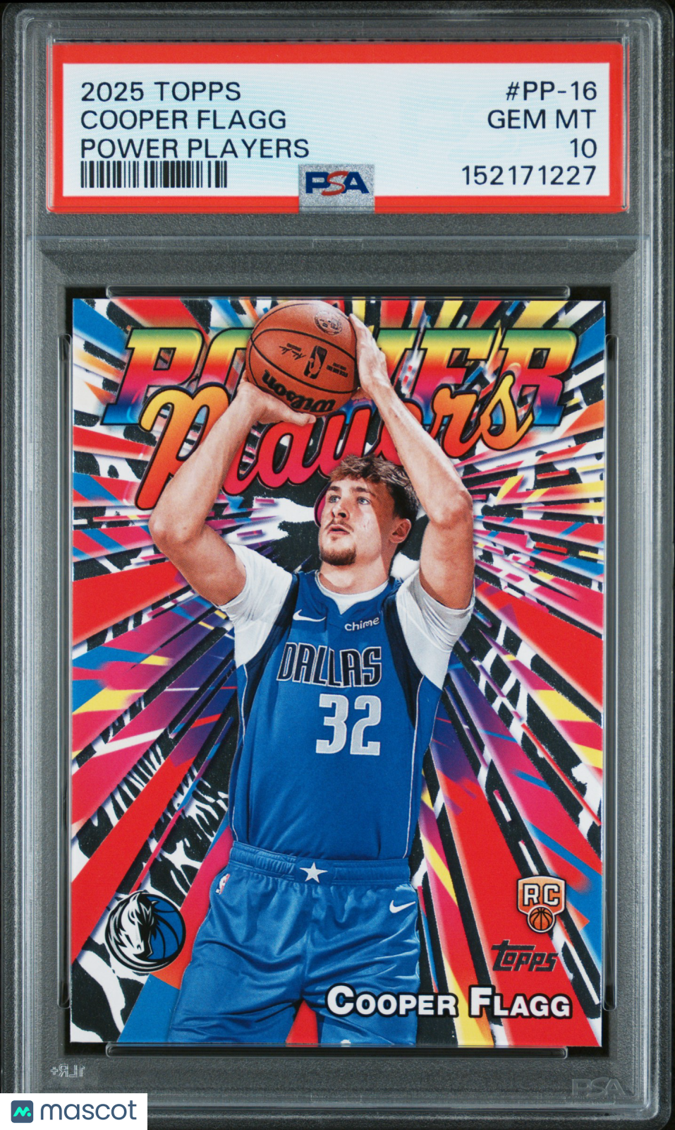 COOPER FLAGG 2025-26 Topps Rookie Power Players #PP-16 PSA 10 Mavericks