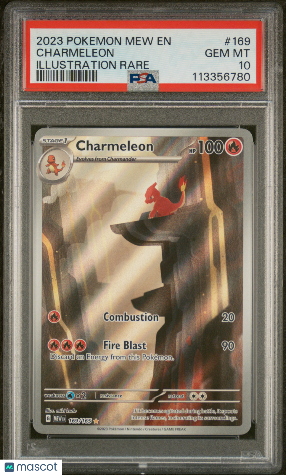 CHARMELEON 2023 Pokemon S&V Mew 151 #169 Illustration Rare PSA 10