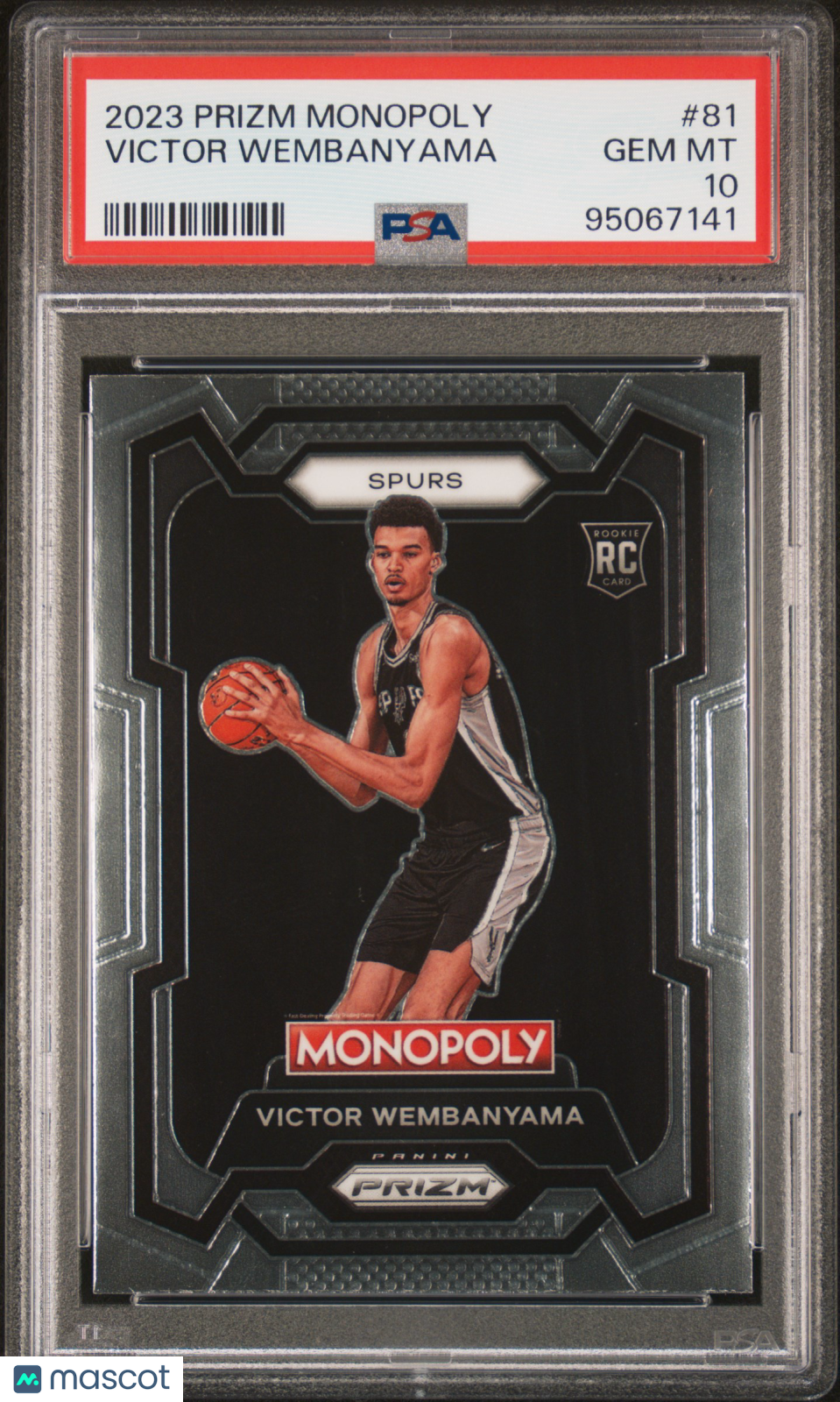 VICTOR WEMBANYAMA 2023-24 Panini Prizm Monopoly Rookie #81 PSA 10 Spurs