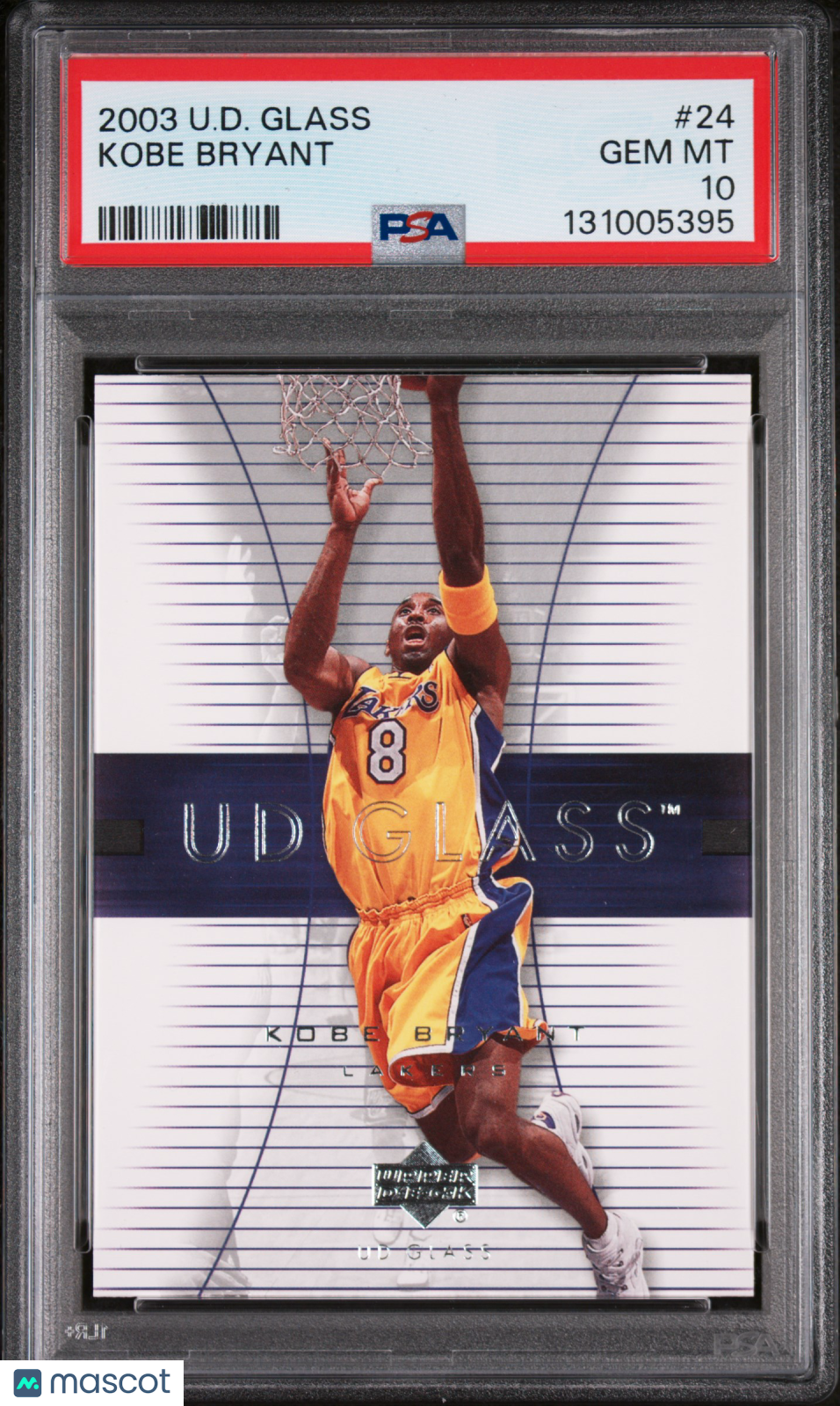 KOBE BRYANT 2003-04 Upper Deck U.D. Glass #24 PSA 10 Lakers