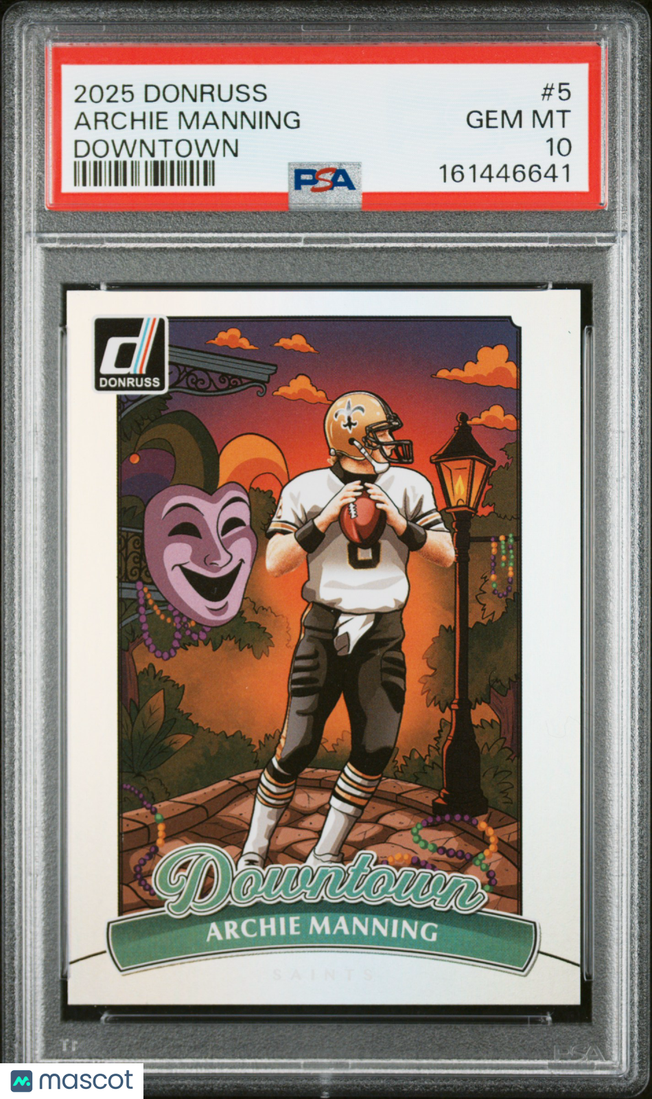 ARCHIE MANNING 2025 Panini Donruss Downtown Case Hit SSP #5 PSA 10 Saints