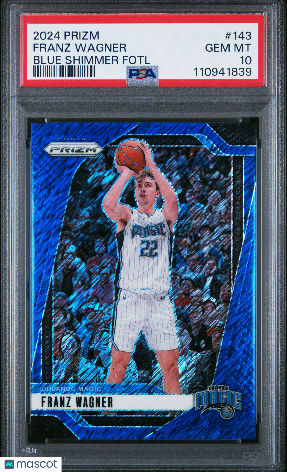 FRANZ WAGNER 2024-25 Panini Prizm Blue Shimmer FOTL /35 #143 PSA 10 Magic