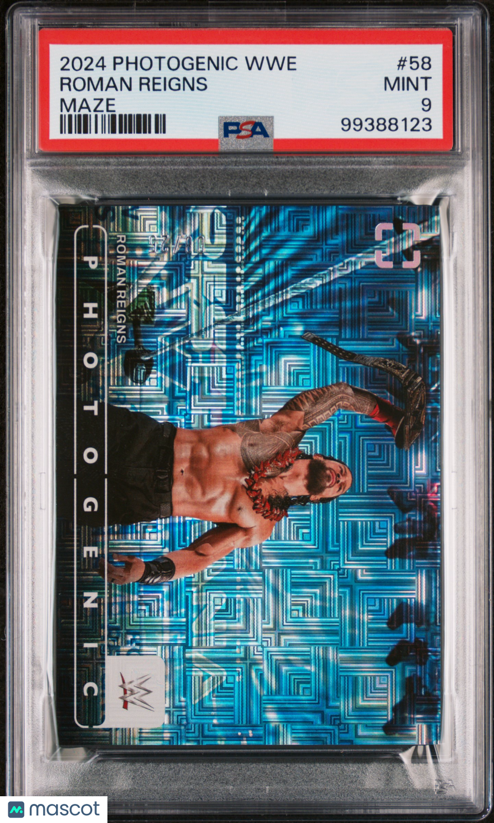 ROMAN REIGNS 2024 Panini Photogenic WWE Maze Parallel /25 #58 PSA 9