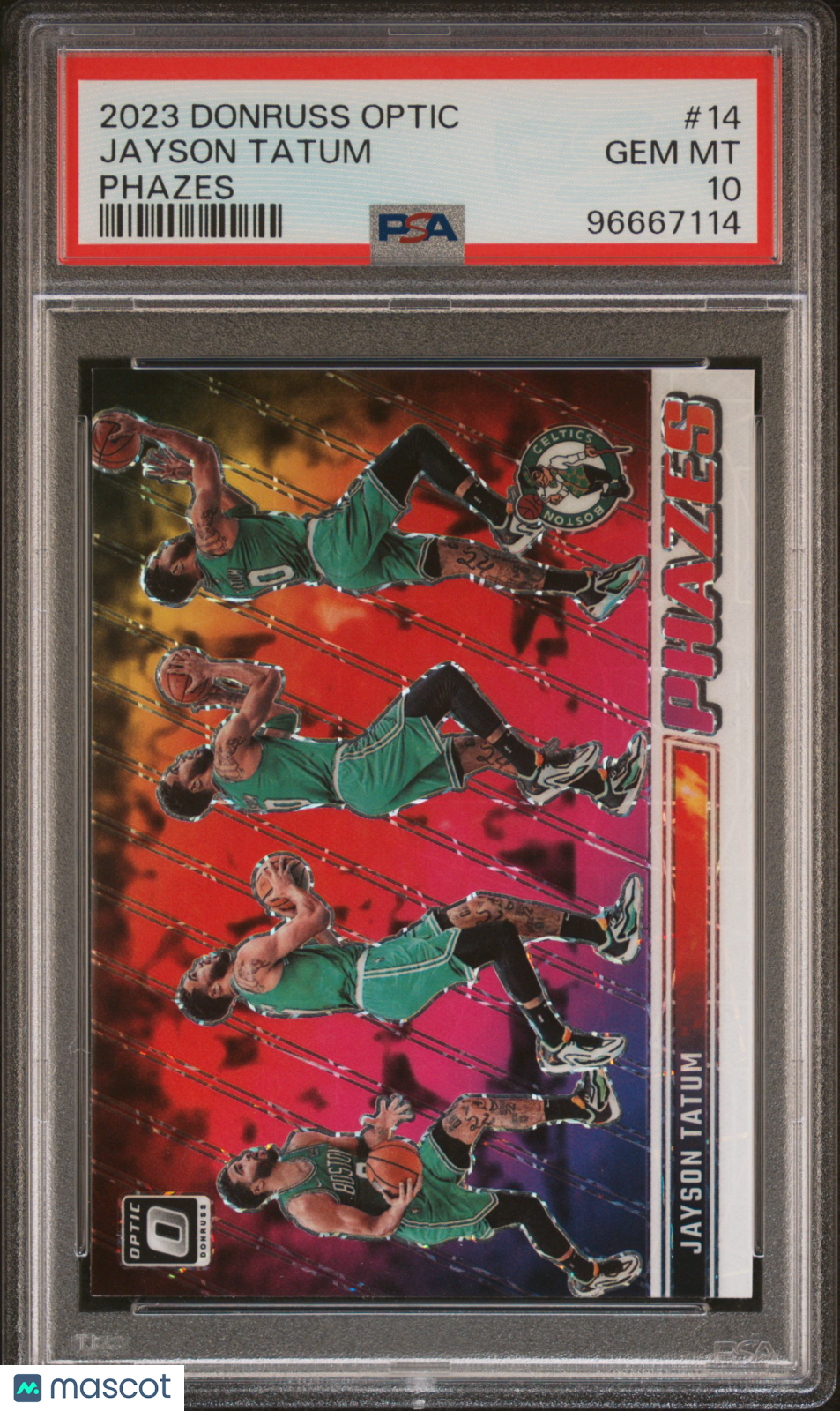 JAYSON TATUM 2023-24 Panini Donruss Optic Phazes Case Hit SSP #14 PSA 10