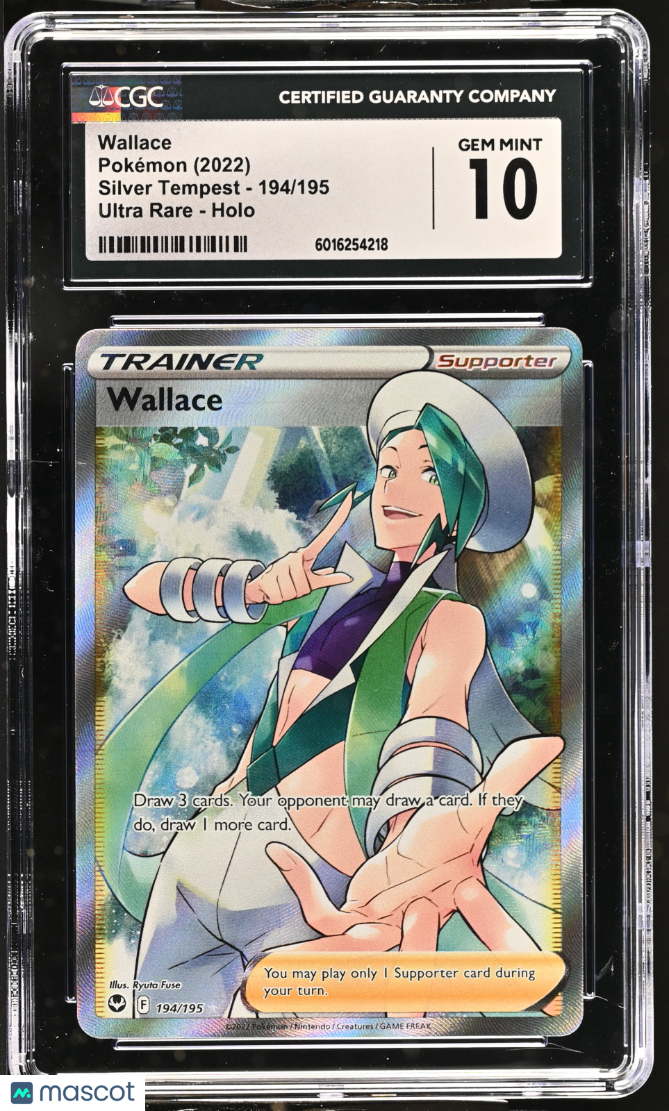 WALLACE 2022 Pokemon Silver Tempest #194/195 Ultra Rare Holo CGC 10