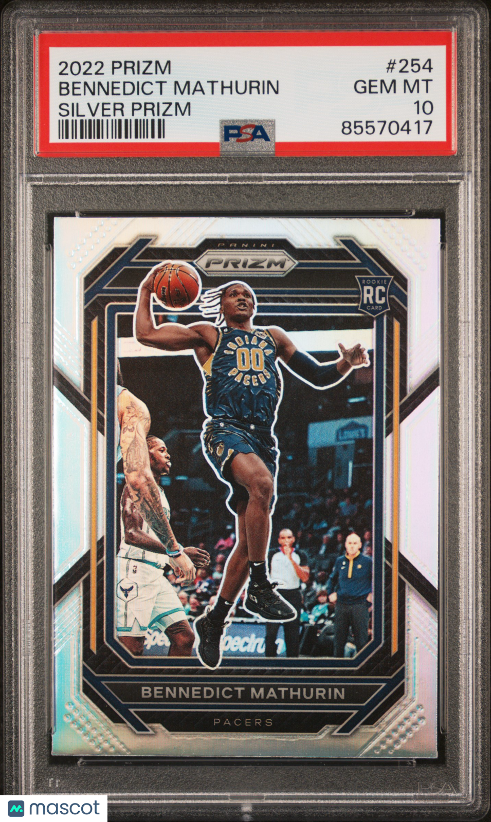 BENNEDICT MATHURIN 2022-23 Panini Prizm Rookie SIlver Prizm #254 PSA 10 Pacers