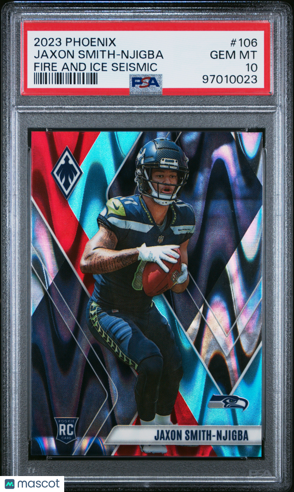 JAXON SMITH-NJIGBA 2023 Phoenix Rookie Fire And Ice Seismic /50 #106 PSA 10