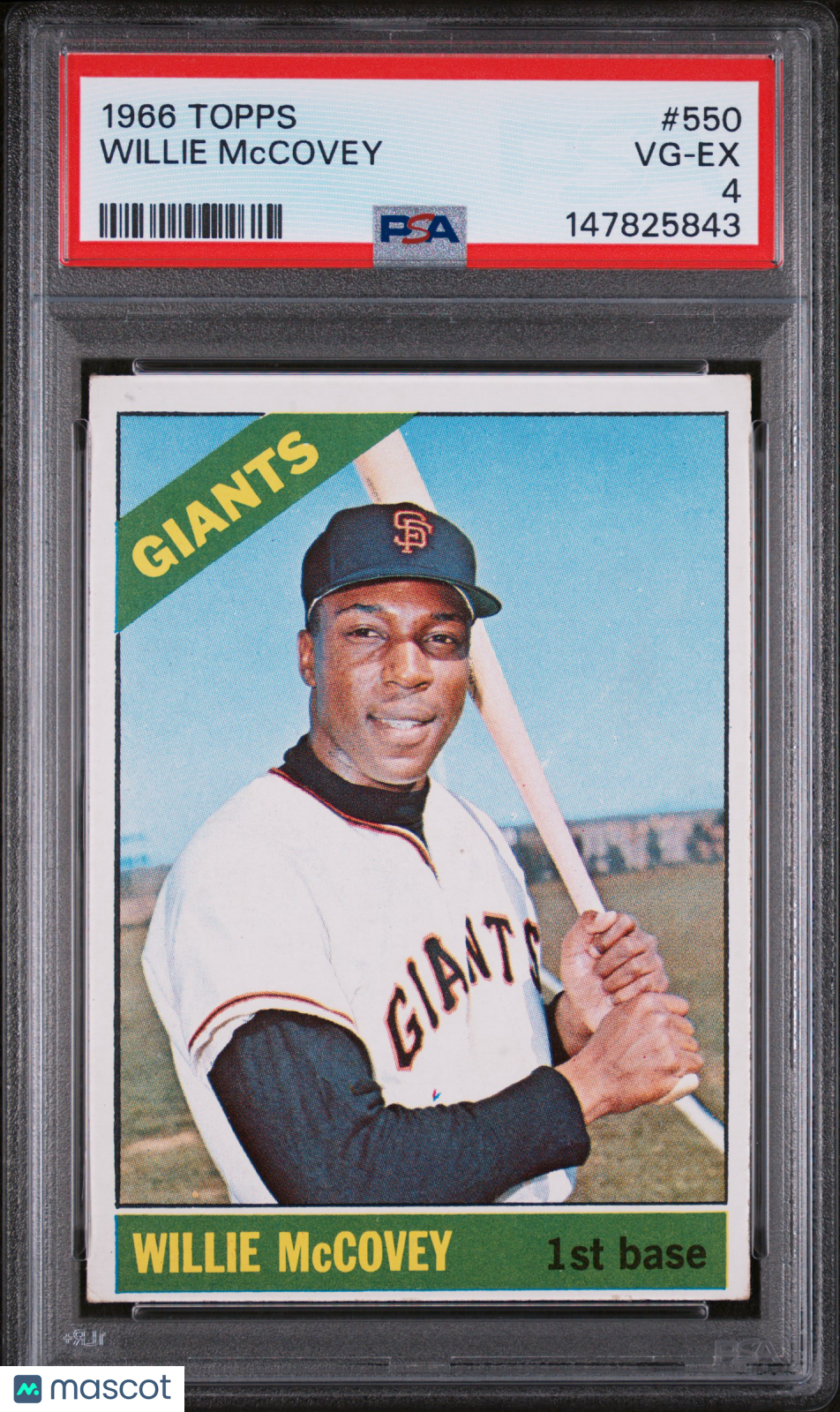 WILLIE MCCOVEY 1966 Topps Baseball #550 PSA 4 San Francisco Giants