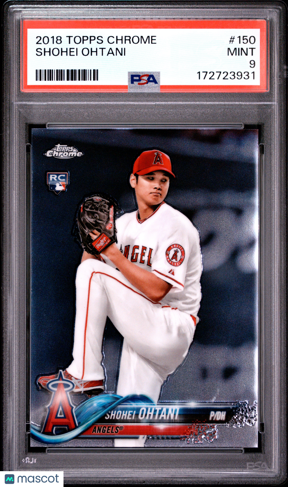 SHOHEI OHTANI 2018 Topps Chrome Rookie Card #150 PSA 9 Angels