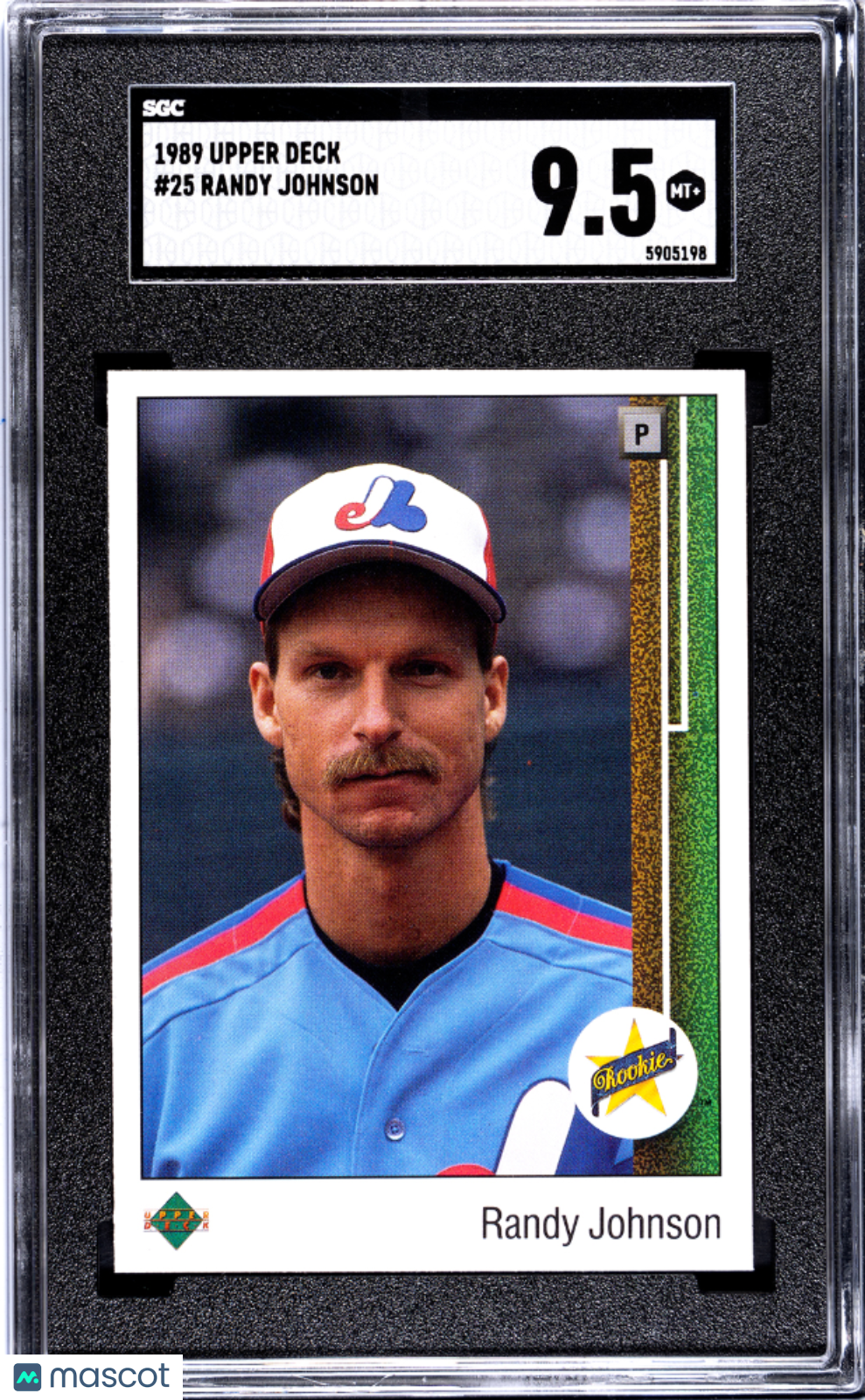 RANDY JOHNSON 1989 Upper Deck Rookie Card #25 SGC 9.5 Expos