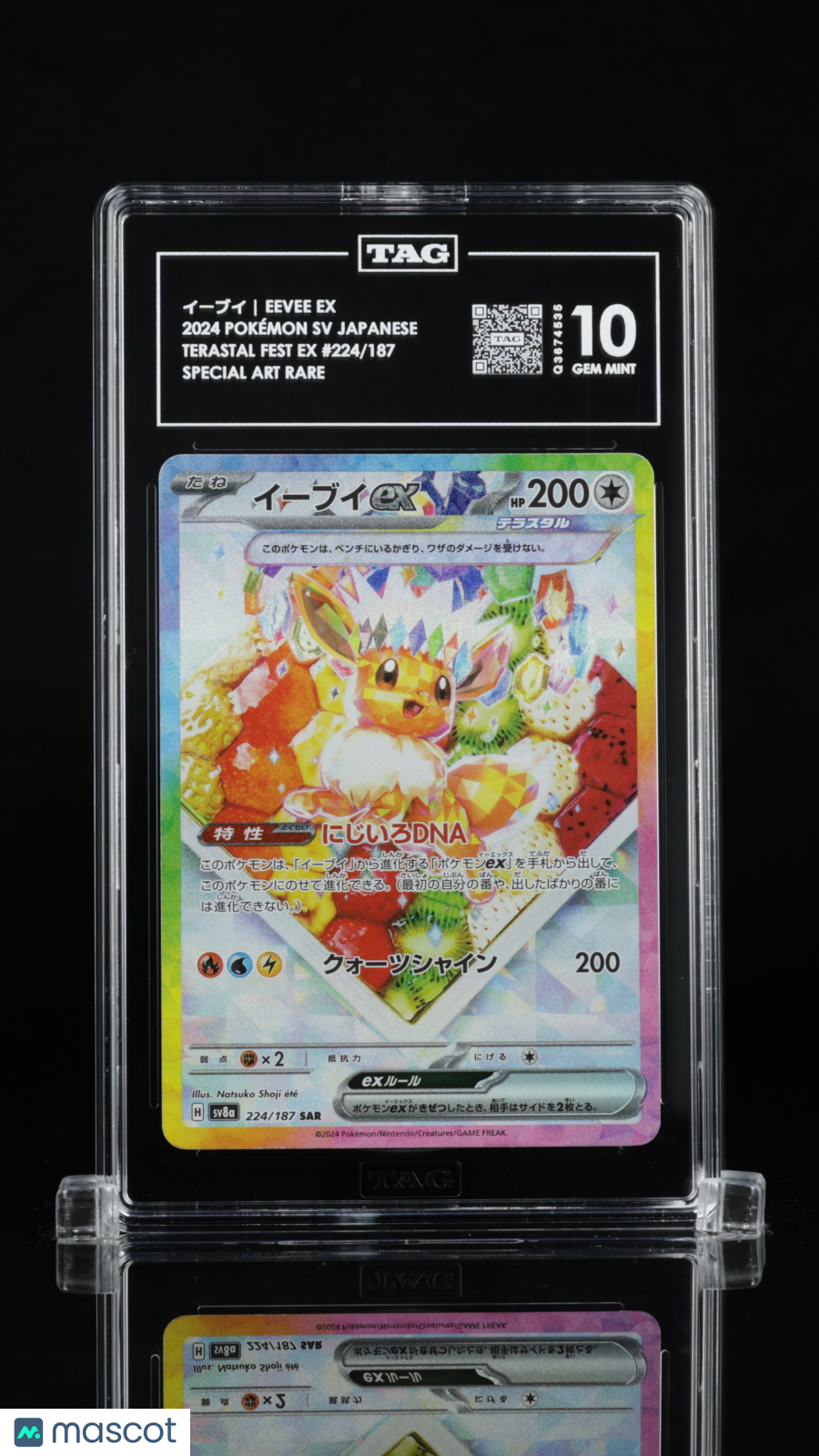 EEVEE EX Pokemon SV Japanese Terastal Fest Special Art Rare #224/187 TAG 10