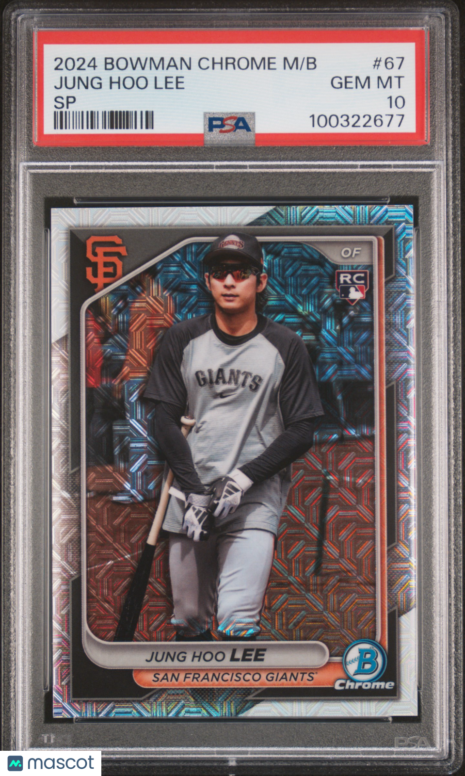 Jung Hoo Lee 2024 Bowman Chrome Mega Image Variation SP Rookie PSA 10