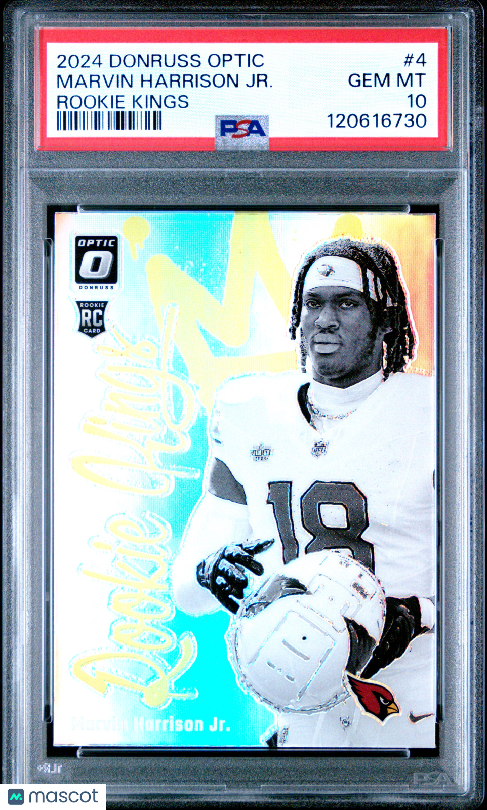 MARVIN HARRISON JR. 2024 Panini Donruss Optic Rookie Kings SSP #4 PSA 10