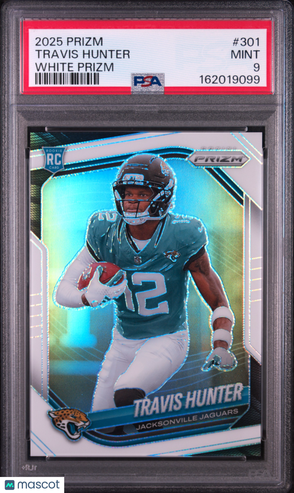 TRAVIS HUNTER 2025 Panini Prizm Rookie White /35 #301 PSA 9 Jaguars
