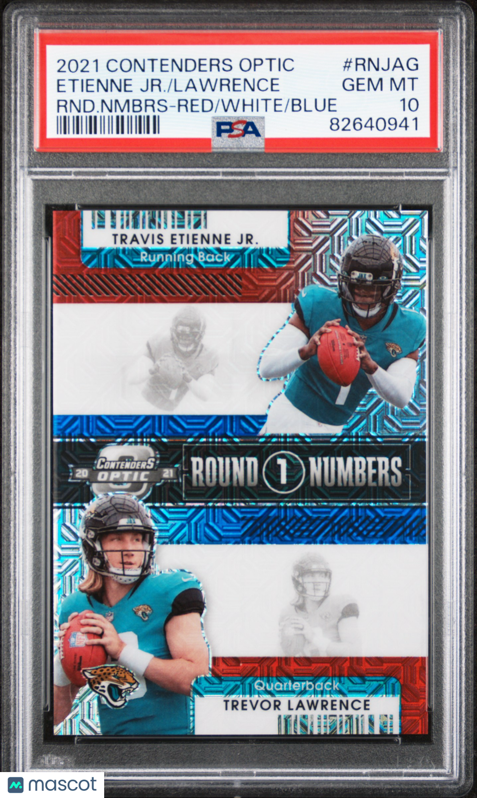 TREVOR LAWRENCE ETIENNE 2021 Panini Contenders Optic Red White Blue /13 PSA 10