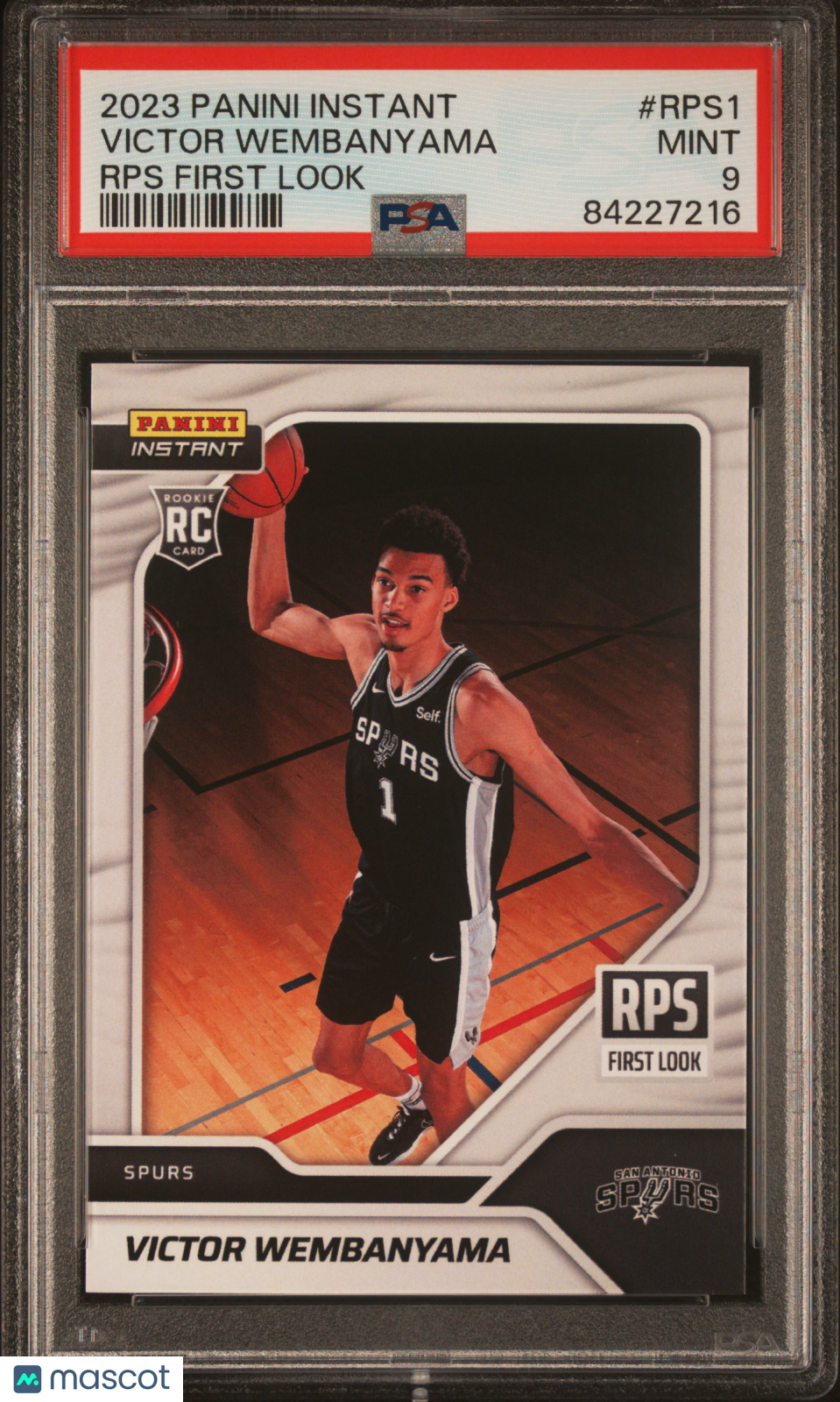 VICTOR WEMBANYAMA 2023 Panini Instant RPS First Look Rookie #RPS1 PSA 9 Spurs
