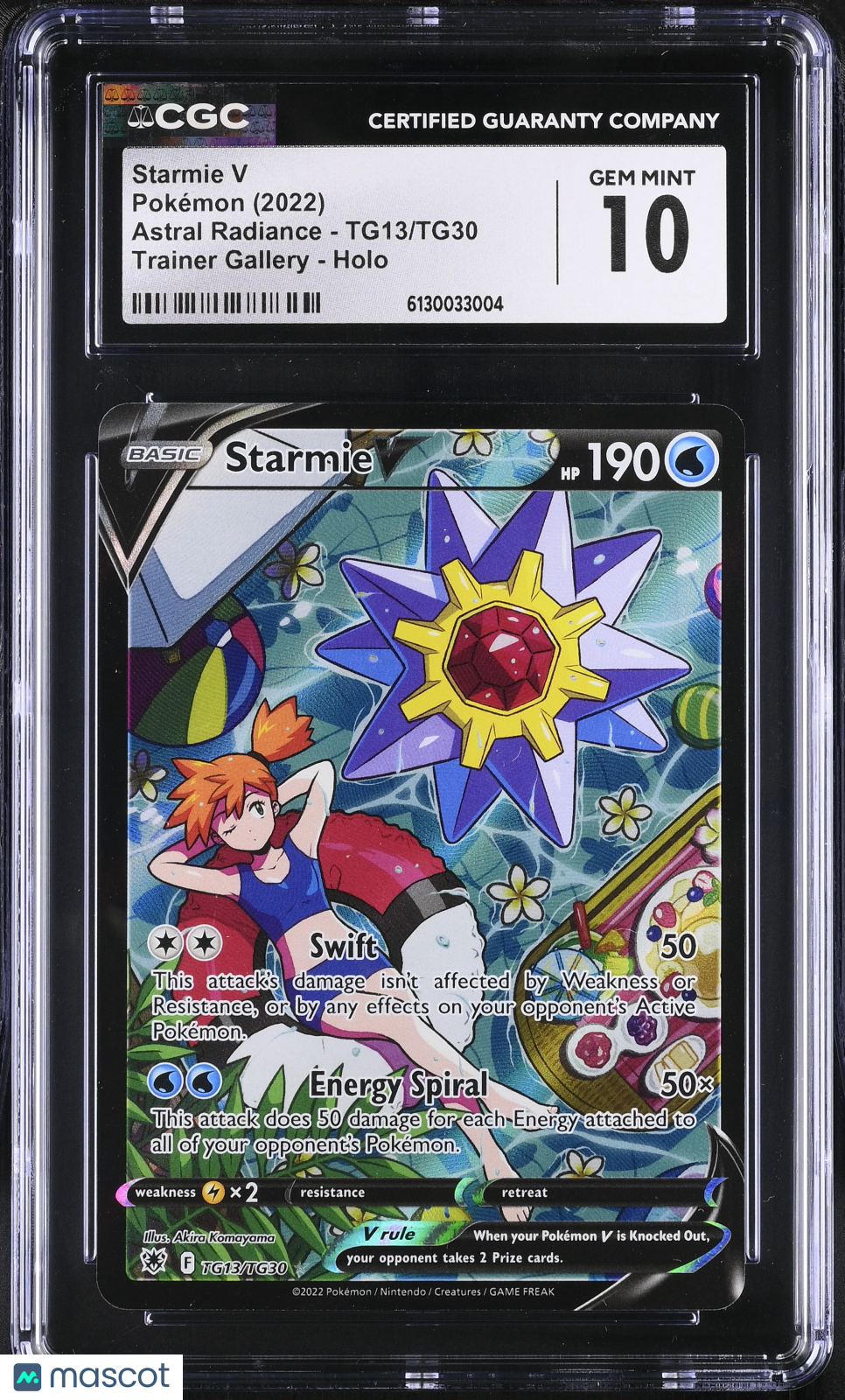 STARMIE V 2022 Pokemon SWSH Astral Radiance Trainer Gallery #TG13 CGC 10 Gem