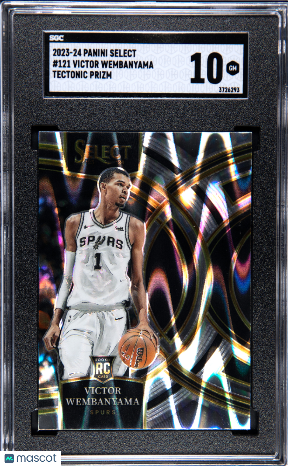 VICTOR WEMBANYAMA 2023-24 Panini Select Premier RC Tectonic Prizm #121 SGC 10