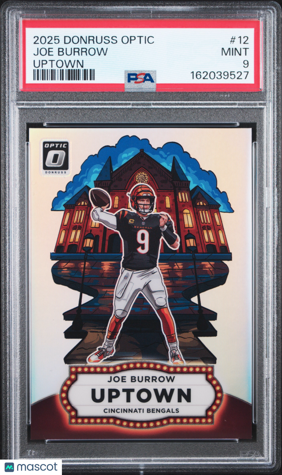 JOE BURROW 2025 Panini Donruss Optic Uptown Case Hit SSP #12 PSA 9 Bengals