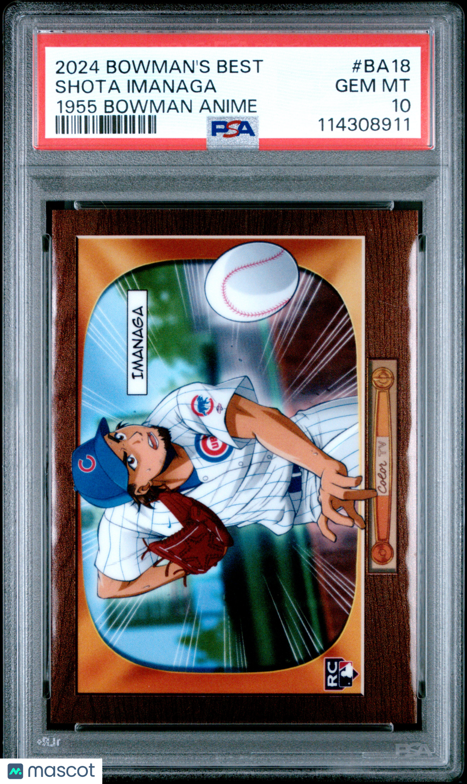 SHOTA IMANAGA 2024 Bowman's Best 1955 Anime Rookie SSP #BA18 PSA 10 Cubs